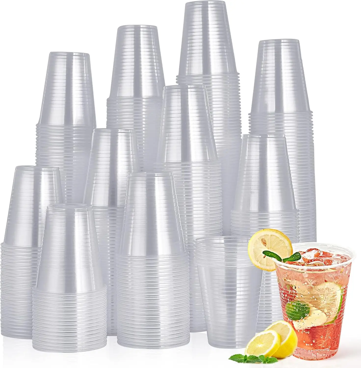 

Набор из 420 прозрачных одноразовых пластиковых стаканов объемом 16 унций, для холодных и горячих напитков, прозрачные пластиковые контейнеры для вечеринок, для воды, холодных напитков со льдом