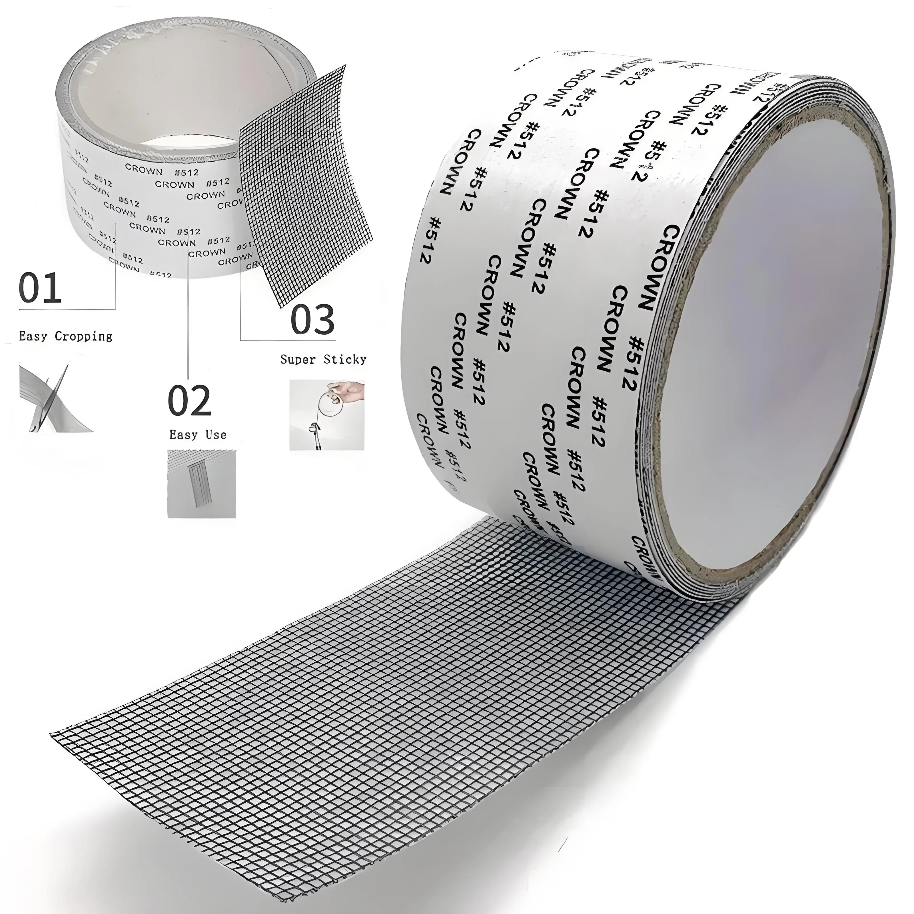 Self-Adhesive Window Screen Repair Tape, Waterproof Anti-Mosquito Mesh Patch, Easy-to-Apply Window Mosquito Net Patch