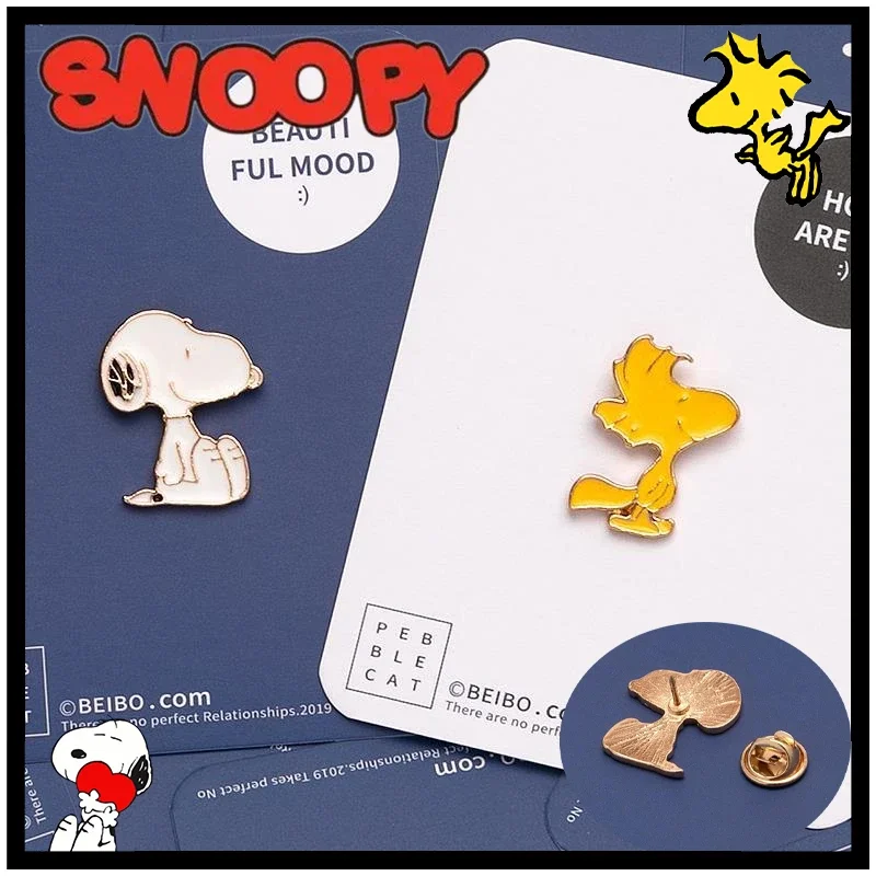 Snoopy Woodstock Creatief Creatief Paar Pin Broche Cartoon Dier Badges Revers Pin Sieraden Kids Cadeau Vrouwen Decoratie