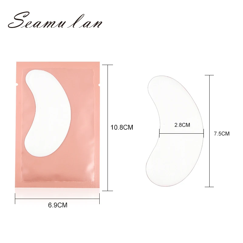 50 Pairs High Quanlity Eyelash Pad Gel Patch Grafting Eyelashes Under Eye Patches For Eyelash Extension Paper Sticker