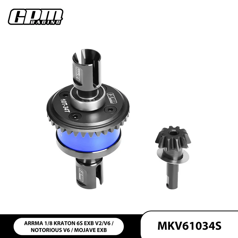 

GPM 20CrMnTi Steel + 7075 Сплав передних/задних полных диффов для ARRMA 1/8 Kraton Notorious V6 EXB OUTCAST 6S 1/7 MOJAVE BIG ROCK