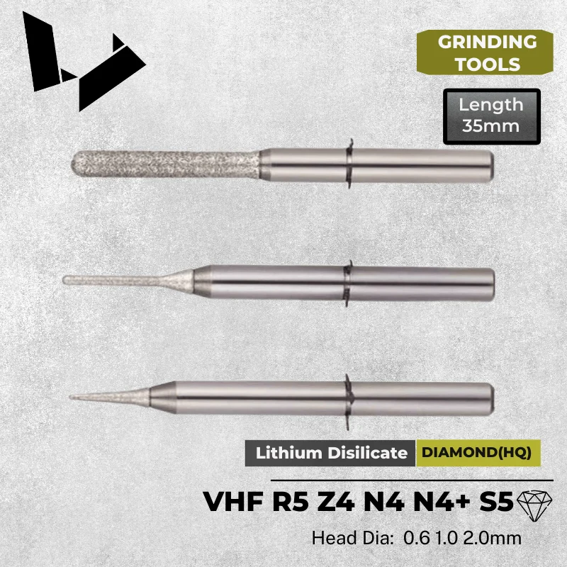 G060-R-35 G100-R-35 G240R-35 VHF 35mm Long Lasting Silicon Carbide  Grinding Tools For Lithium Disilicate  Composites