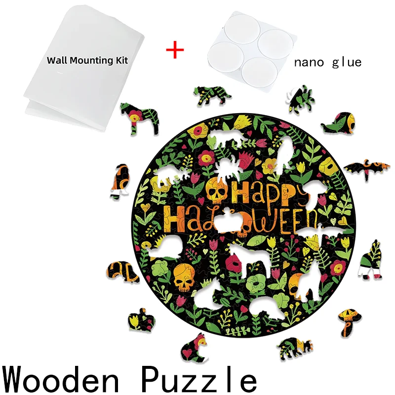 Flat Wooden Puzzles Family Party Games Parent-Child Interactive Educational Toys Family Atmosphere Wall Decoration