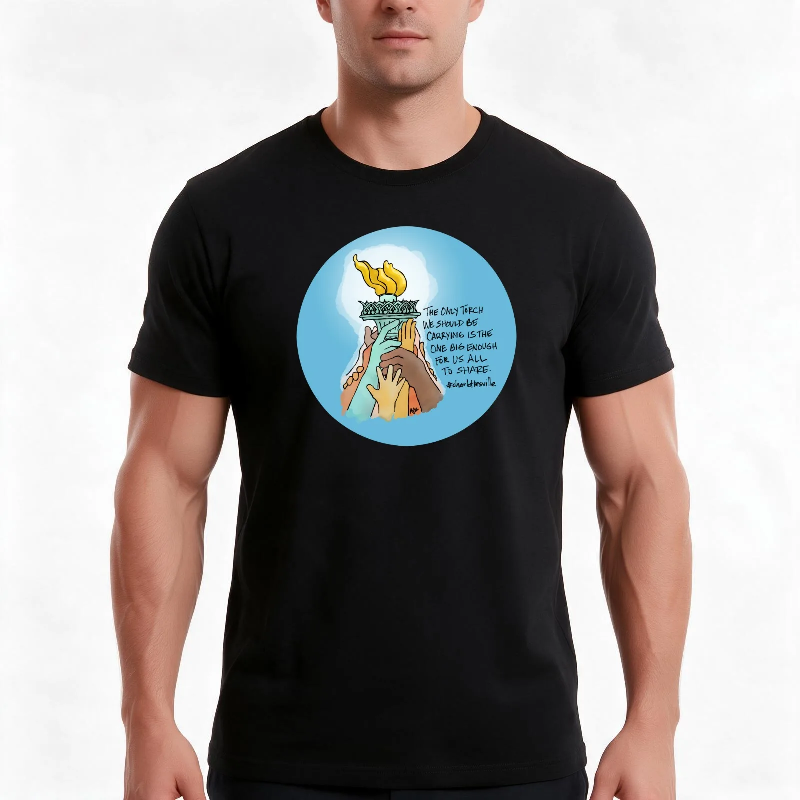 The Only Torch (Proceeds Will Be Donated to the SPLC) T-Shirt Summer Casual Cotton Tee Oversized Streetwear Tops 100% Cotton