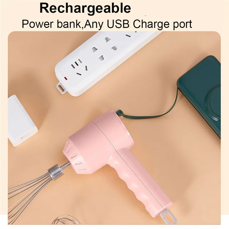 BBNV-беспроводной миксер для еды, 3-скоростной ручной электрический венчик для взбивания яиц, миксер для выпечки чеснока, многофункциональный кухонный комбайн