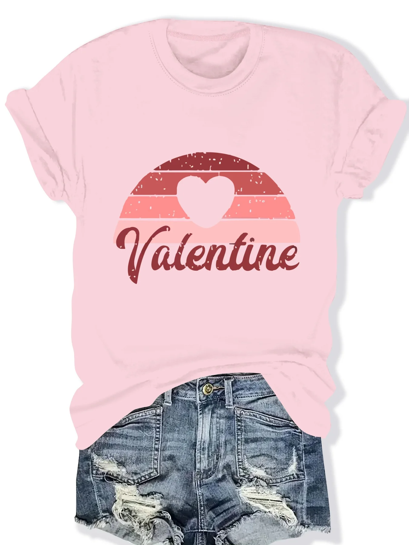 

Fashionable Ladies round Neck Short Sleeve T-Shirt with Letter Pattern Print Casual Comfortable Women's Top
