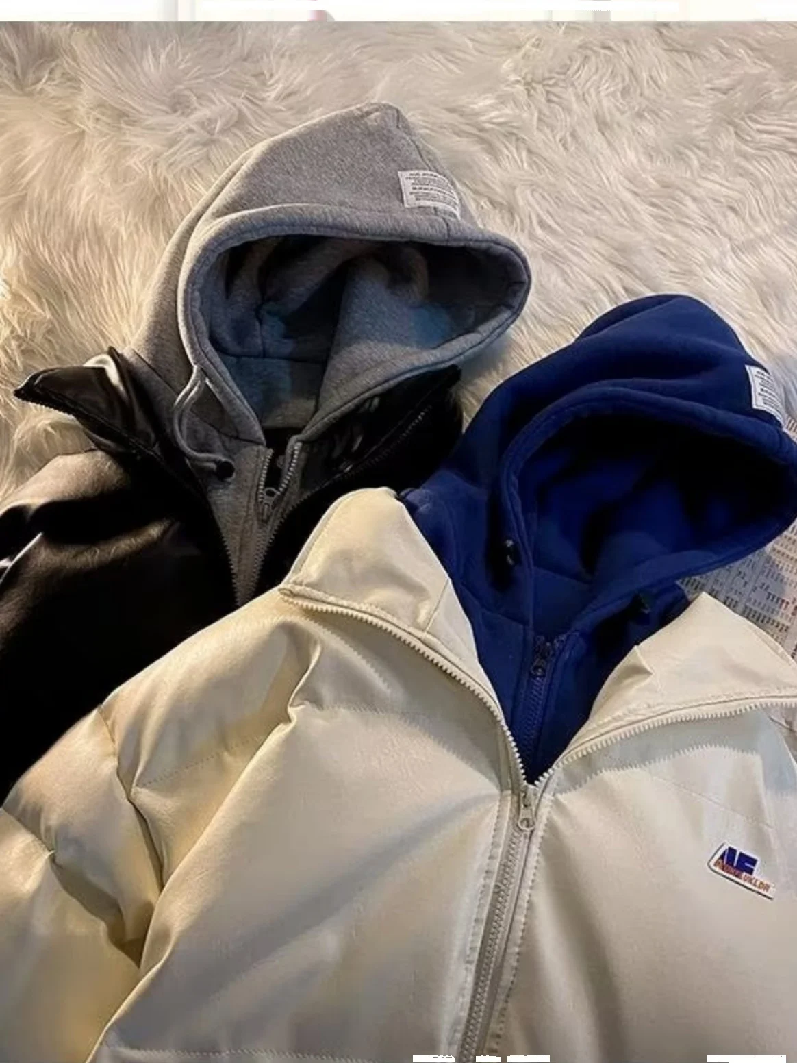 Мужское свободное пальто из теплого хлопка с капюшоном из искусственной кожи, осень-зима, модная брендовая хлопковая верхняя одежда