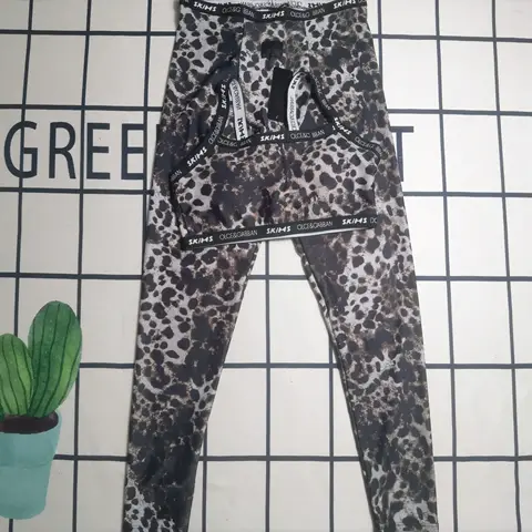 Slim Fit Pants Vest Two Piece Set Women Leopard Print Sleeveless Thin Fashion Outfit Casual Streetwear Tracksuit