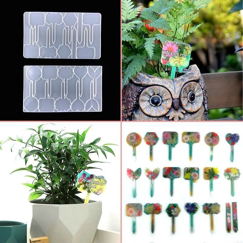  2 Pieces Plant Tag Dies T-shaped Garden Stake Plant Tag Die Suitable for Plants Gardens Herbs Flowers Garden Gifts