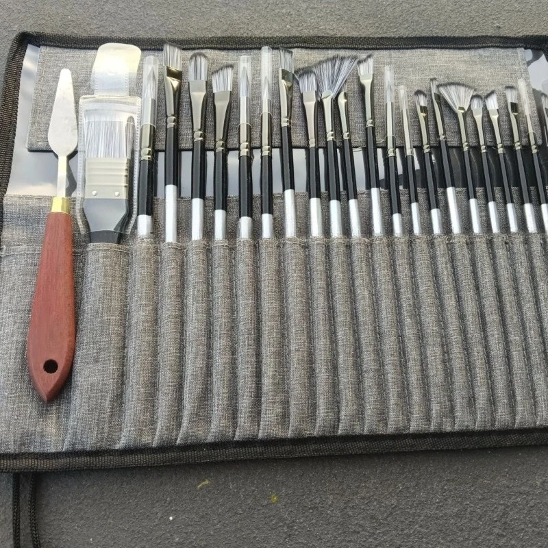 

Brush set, acrylic set, oil brush watercolor wooden pole nylon special art gouache painting set