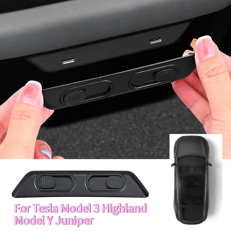 

Для Tesla Model 3 Y Juniper 2025: Защитная заглушка для заднего воздуховода с USB-зарядкой, пылезащитная, предотвращающая засорение, для заднего сиденья, автомобильные аксессуары