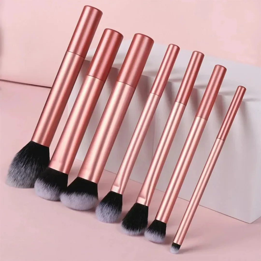 7Pcs Pro Weichen, Flauschigen Make-Up Pinsel Set für Kosmetik Synthetische Haar Foundation Erröten Pulver Blending Make-Up Pinsel Schönheit werkzeuge