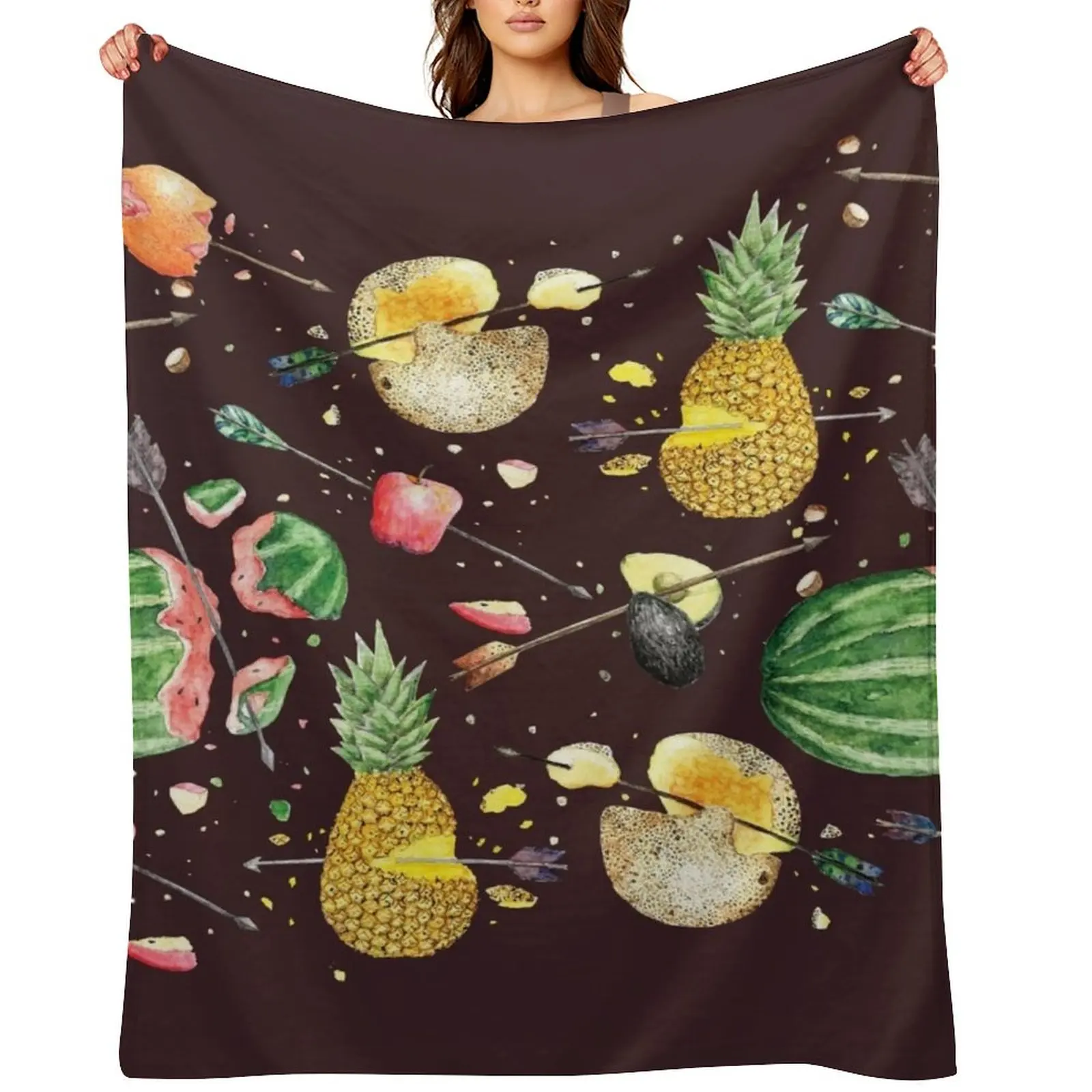 

Smashed fruits Throw Blanket decorative Thermal anime Picnic Blankets