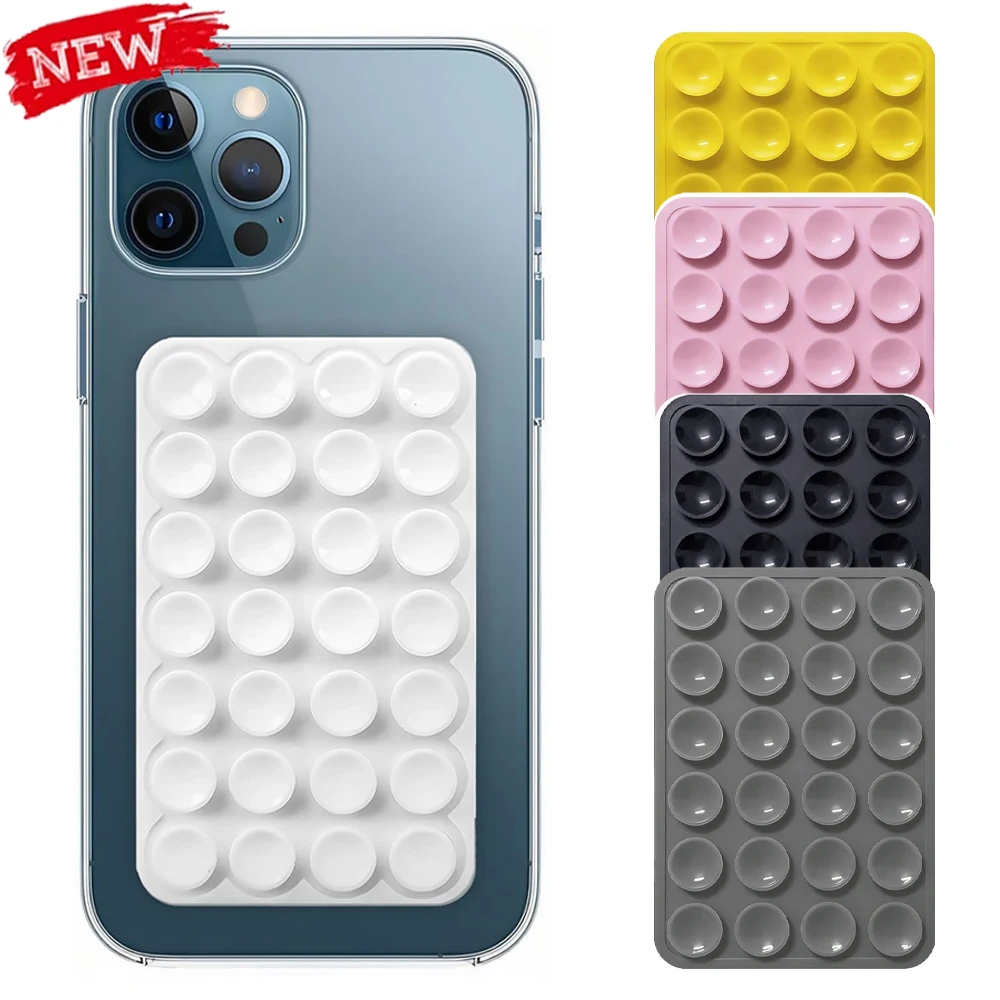 New Double Side Silicone Suction Pad For Mobile Phone Fixture Suction Cup Backed Adhesive Silicone Rubber Sucker Pad For Fixing