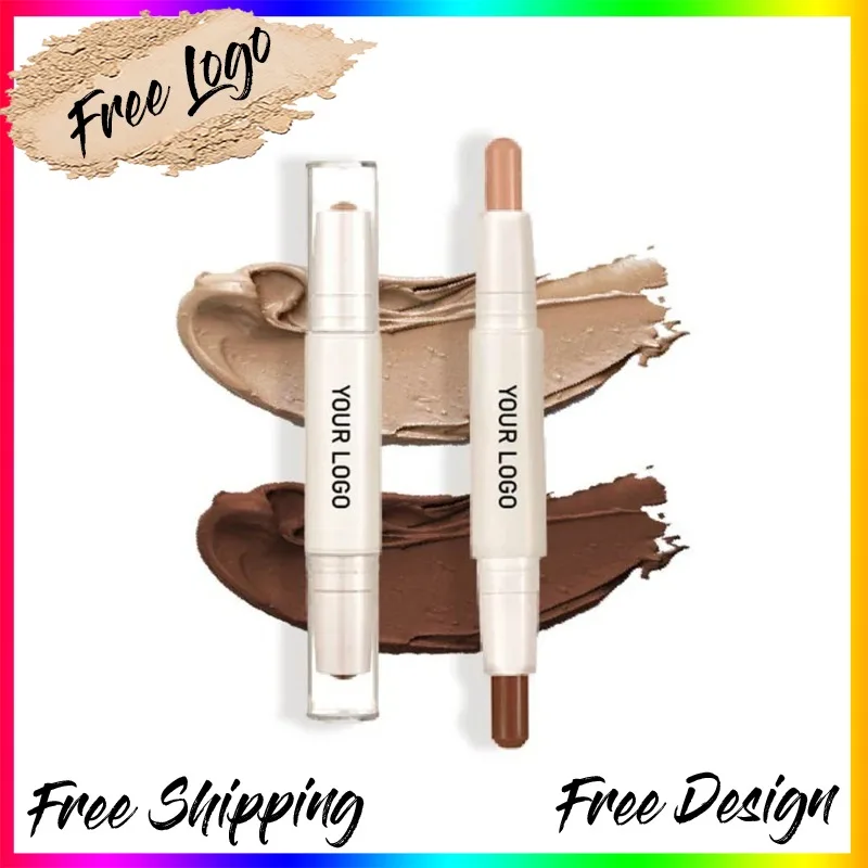 

Private Label 2in1 Highlighter Stick Long-lasting Natural Waterproof Brightening 3colors Shiny Pigment Face Makeup Bulk Custom