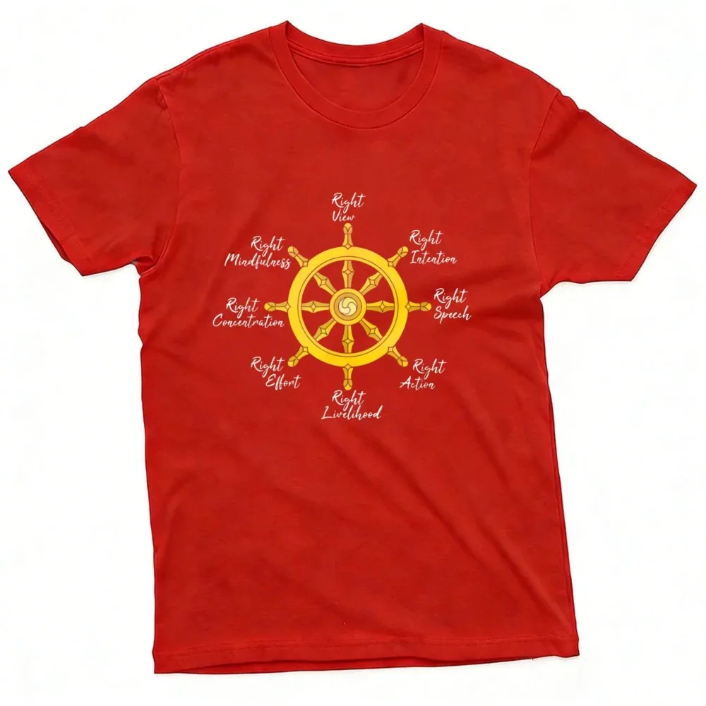 T-shirt d'été pour homme avec motif bouddhiste du Dharma, design spirituel, vêtement décontracté pour le yoga, la méditation et la pleine conscience