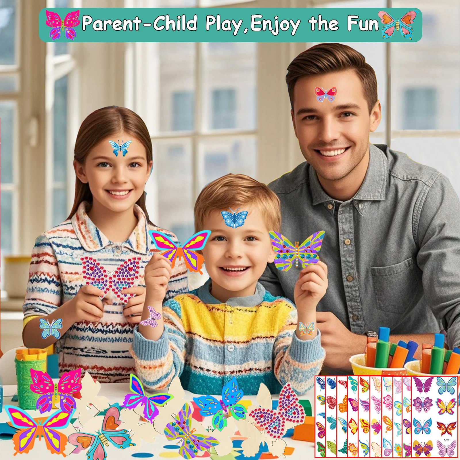 354 conjuntos de artesanato de borboleta, decorações de borboleta, presentes de aniversário feitos à mão, conjuntos de artesanato de aniversário DIY