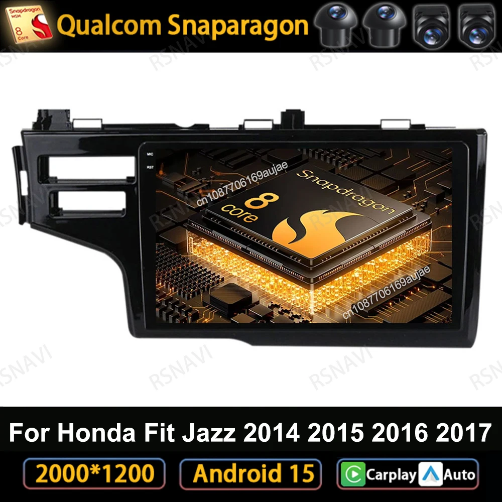 

Car Radio Android 15 For Honda Fit Jazz 2014 2015 2016 2017 Autoradio Navigation Viedo Player Head Unit Qualcomm Stereo BT DVD