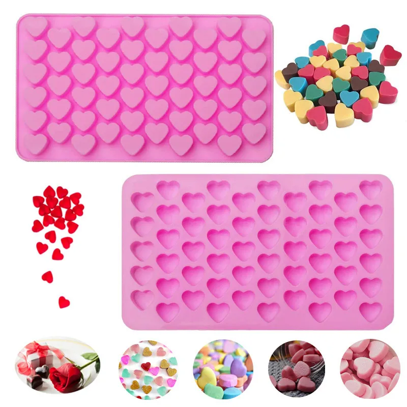 55 Lattice Heart Silicone Chocolate Molds Easy Release Fondant Moulds Valentine's Day Mousse Cake Baking Pastry Diy Soap Makeing