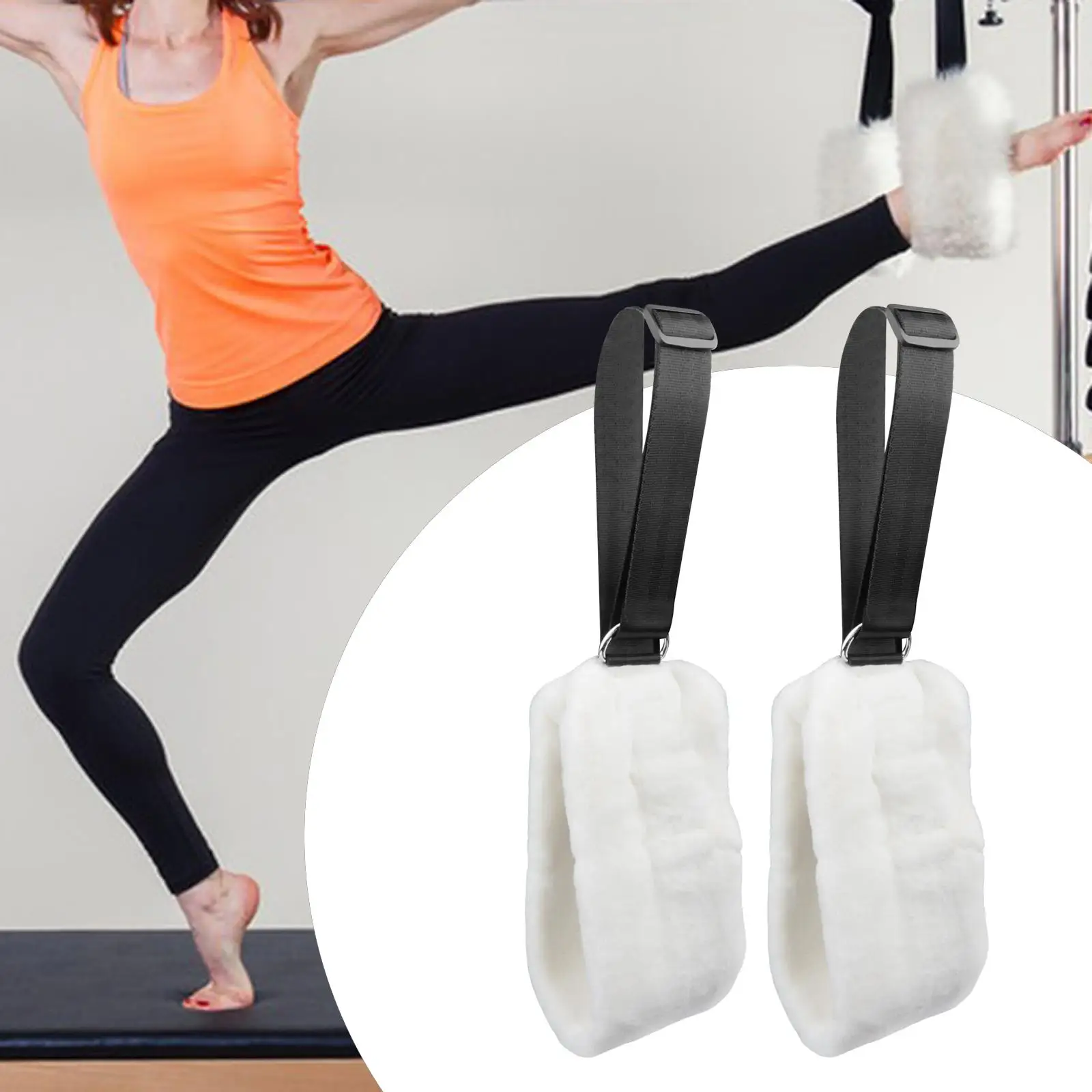 2 correas reformadoras de Pilates correas flexibles de felpa para Yoga, accesorios para equipos de Pilates, correas de ejercicio para estudio