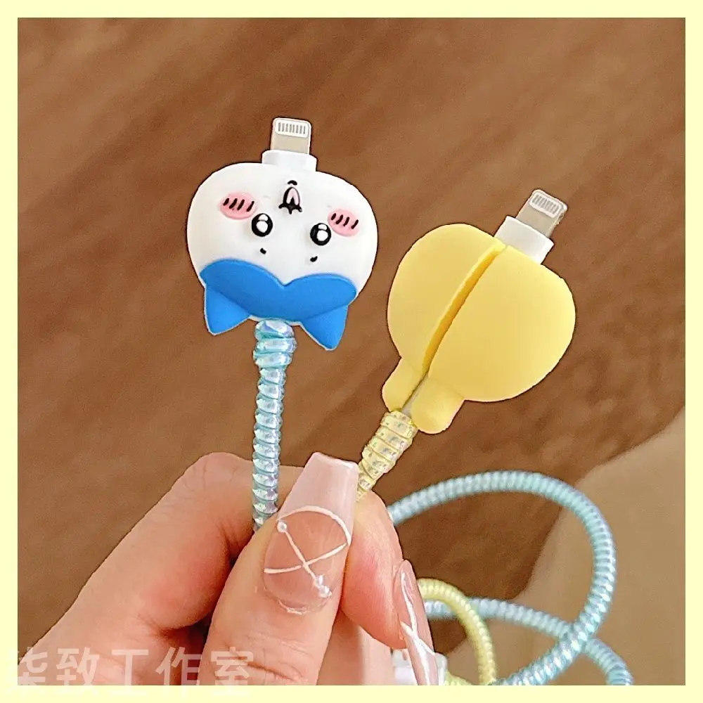 Kawaii Anime Chiikawa Charger Protective Case 20W Power Adapter Cover Anti-break Data Line Protector for IPhone Girls Cute Decor view 6