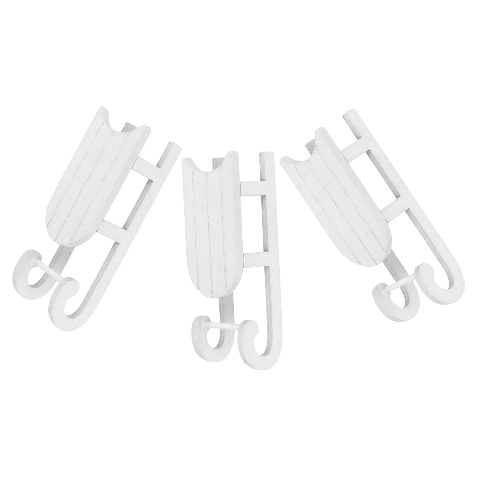 

3Pcs Wooden Christmas Sleigh Decor Mini Hand Carved Holiday Sled Ornaments for Xmas Tabletop Decoration Mini Sleigh