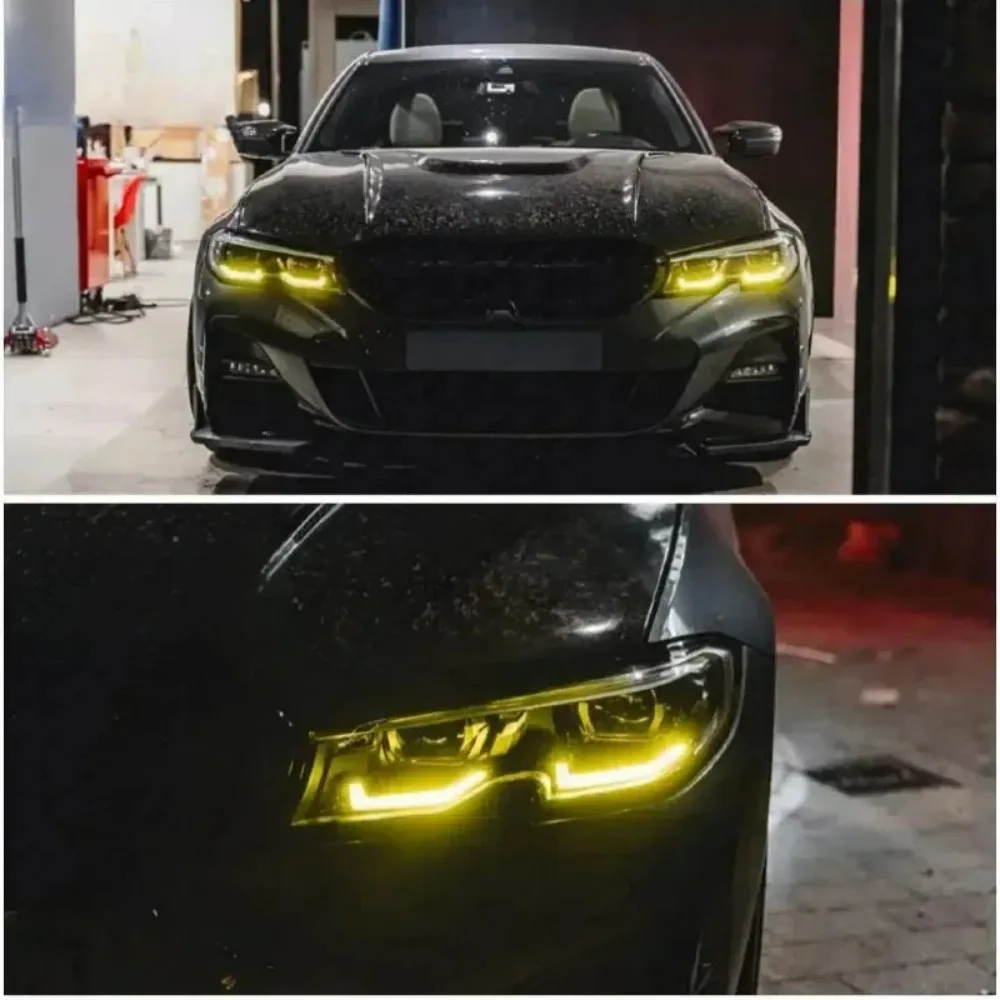 Yellow Angel Eye DRL LED Headlight Board for 2019-2022 BMW 3 Series G20 320i 330i M340i Daytime Running Light Module 63118496135 view 3