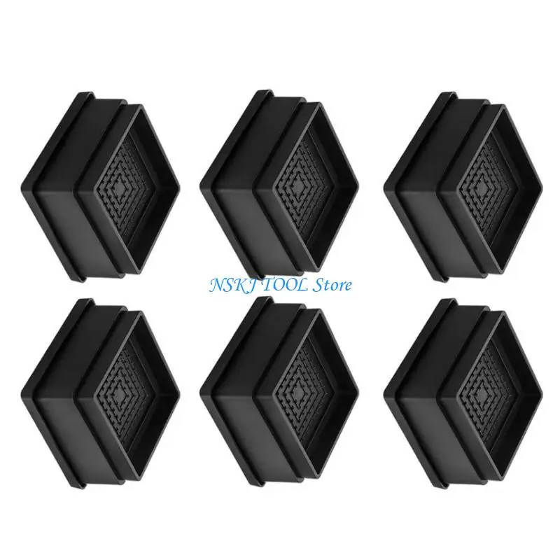 L8RC 6Pcs Furniture Risers Bed Lifters Reusable Rubber Feet Furniture Floor Mat