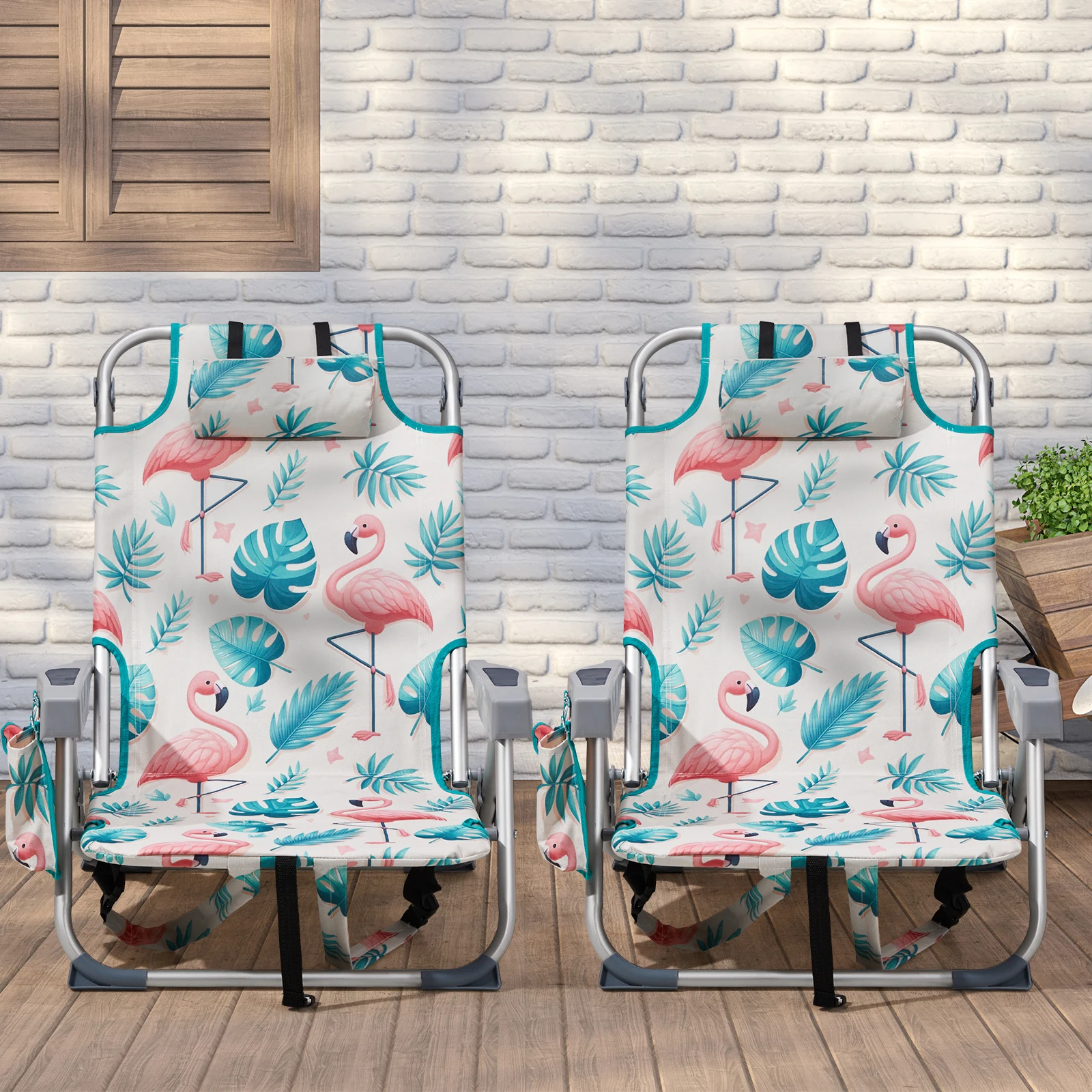

Пляжное кресло Flamingo 63*65*82 см, короткое, из оксфордской ткани, с серебристо-белой алюминиевой трубкой, выдерживает до 100 кг