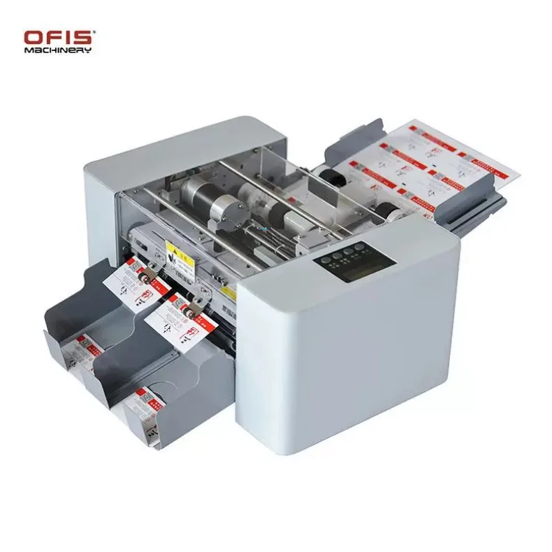 A4 Size Automatic Business Card Cutting Machine 80W Paper Card Cutter Electric Paper Slitting Machine,Paper Trimmer 110V/220V