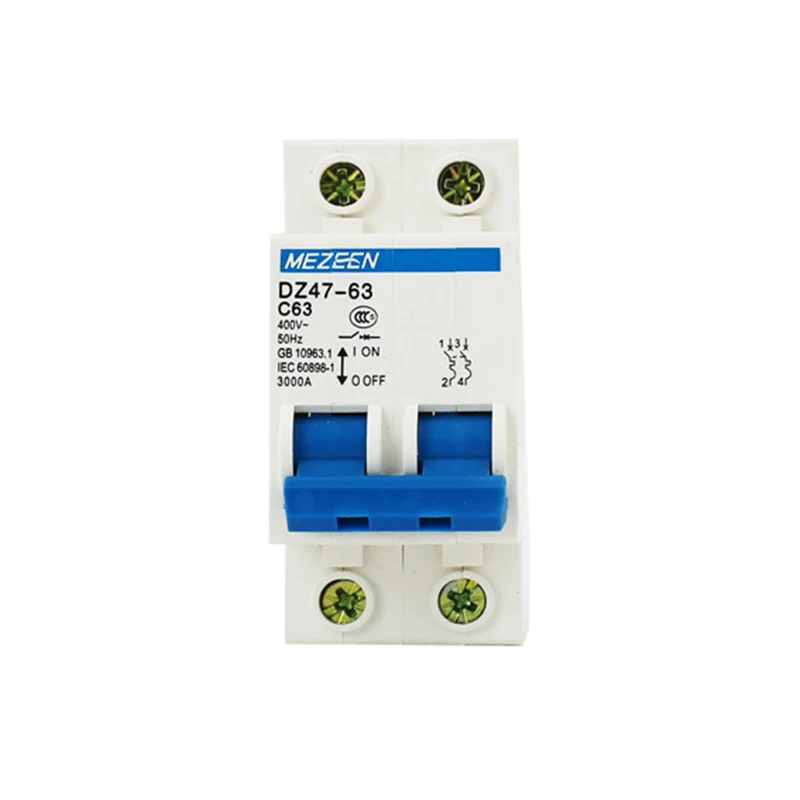 DC Circuit Breaker 16A 20A 25A 32A 63A Household 2P Air Switch Miniature Circuit Breaker Overload Protection Switch