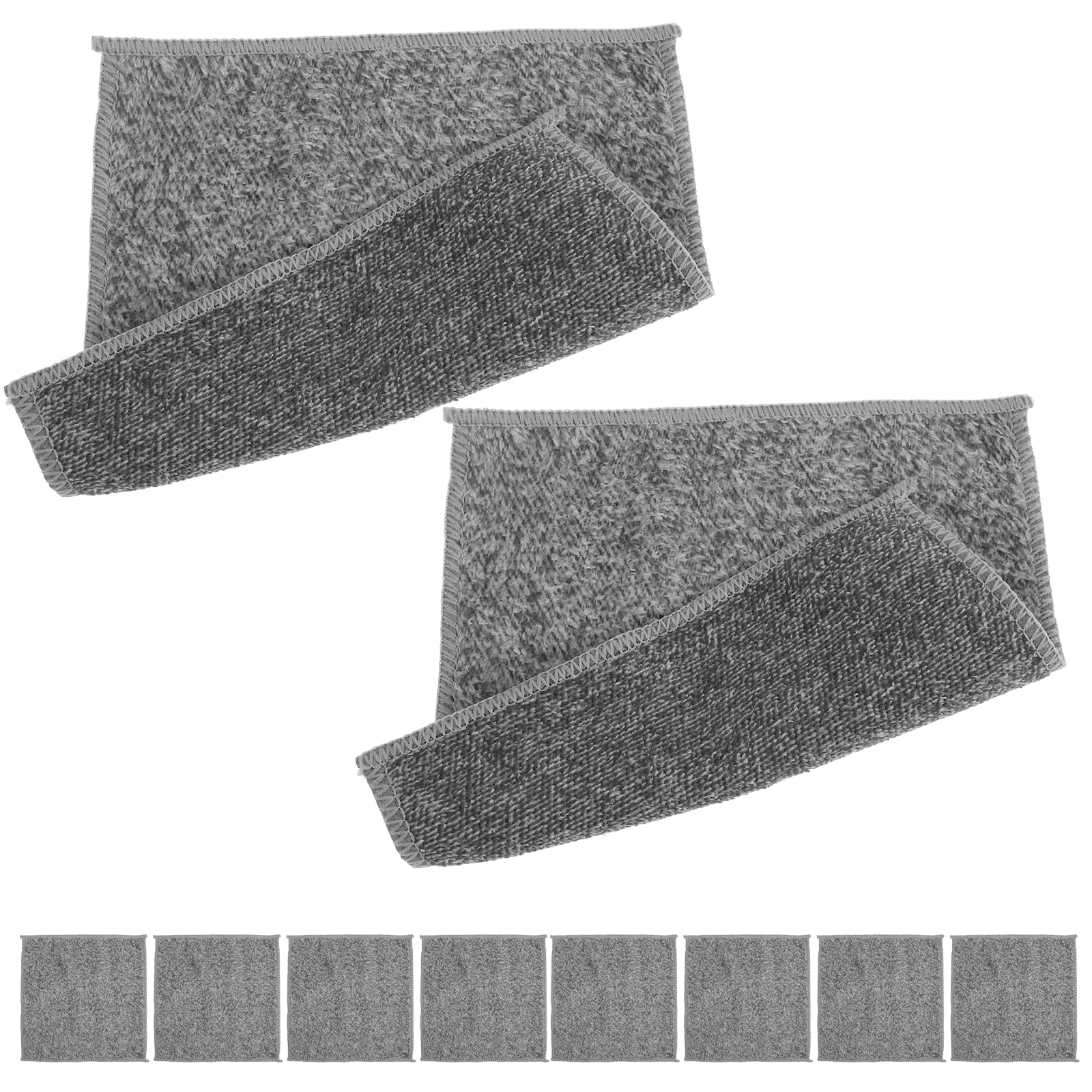 

10pcs Kitchen Cleaning Cloths Thick Bamboo Charcoal Dish Towels 20x20cm Oil Resistant Reusable Safe Material Easy Wash