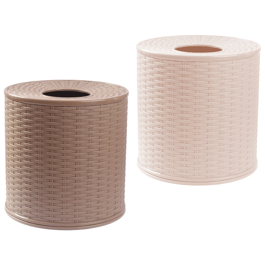 

2pcs Vintage Style Tissue Box Retro Napkin Holder Desktop Storage Case For Home Hotel Surface Reusable