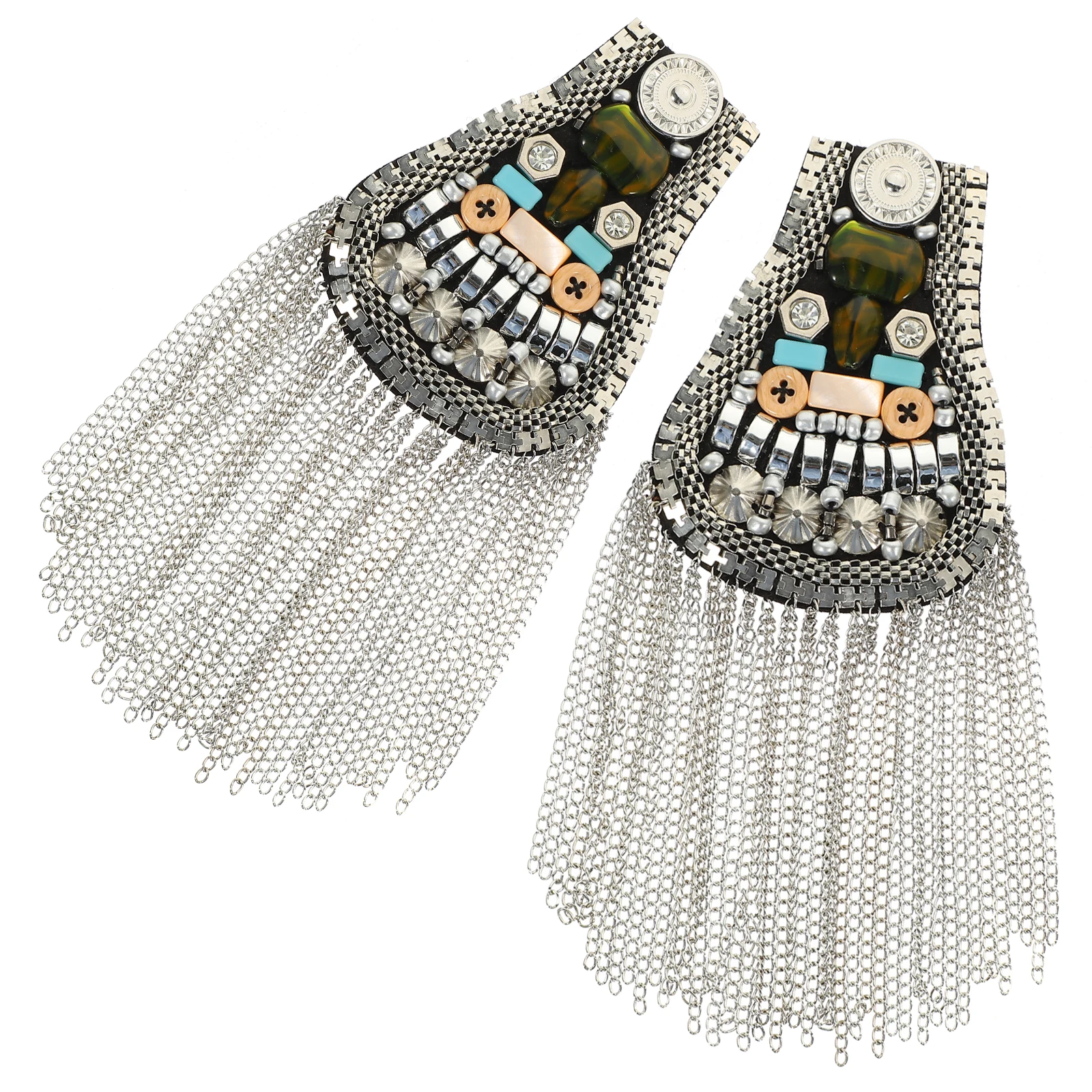 

2 шт., цепочка с кисточками на плечо, искусственные драгоценные камни, цепочка с кисточками, эполет, платье, нить, висячая брошь для свадебной вечеринки, ювелирные изделия