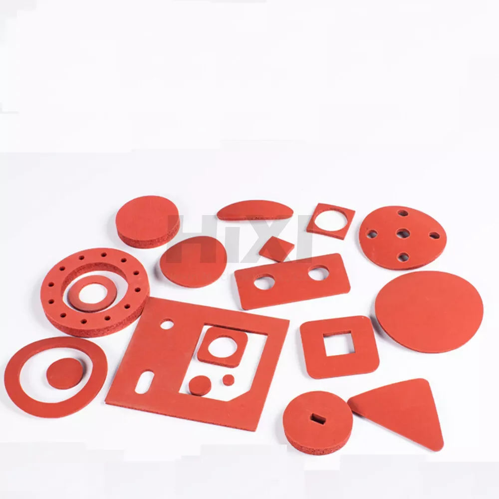 1mm-8mm Thk Heat Press Silicone Sponge Rubber Sheet Plate Pad Red High Temp