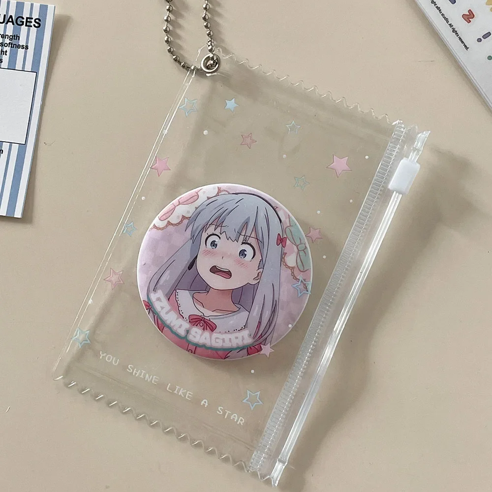 Bolsa de dulces transparente, fundas para tarjetas, soporte para sesión fotográfica, accesorios, bolsa de almacenamiento para insignias, colgante, películas para tarjetas de ídolo, Protector de tarjetas de juego