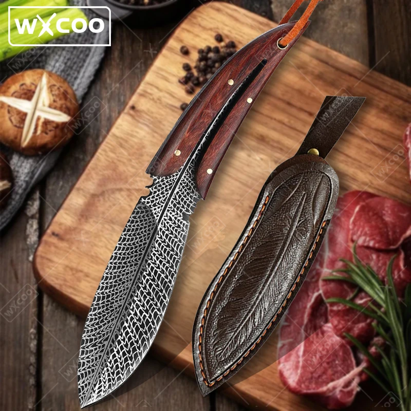 WXCOO Hand Forged Kitchen Knives Multi-purpose Chef's Knife Stainless Steel Meat Cleaver Portable Knife Fish Filleting Cutter