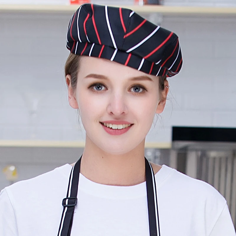 Food Service Cook Cap Hotel Catering Chef Waiter Working Hat Kitchen Baking Cap Cafe Bar Bubble tea shop Men Women Workers Beret