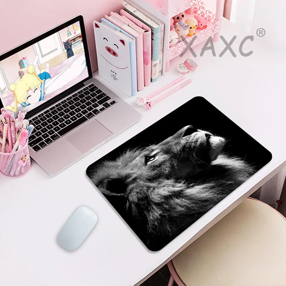 

Cool Lion Small Size Mouse Pad New Computer Mousepads Cartoon Natural Rubber Gamer Home Carpet Desk Mat