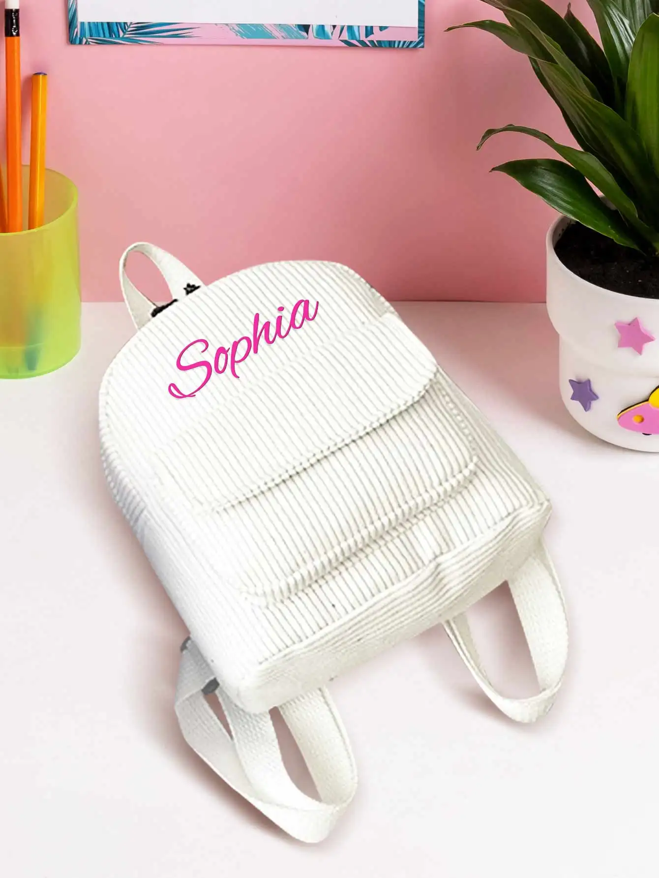 

Рюкзак с индивидуальным именем, 1 шт., персонализированная школьная сумка с именем, вельветовый дорожный рюкзак для ноутбука, подарок для детей и женщин на день рождения