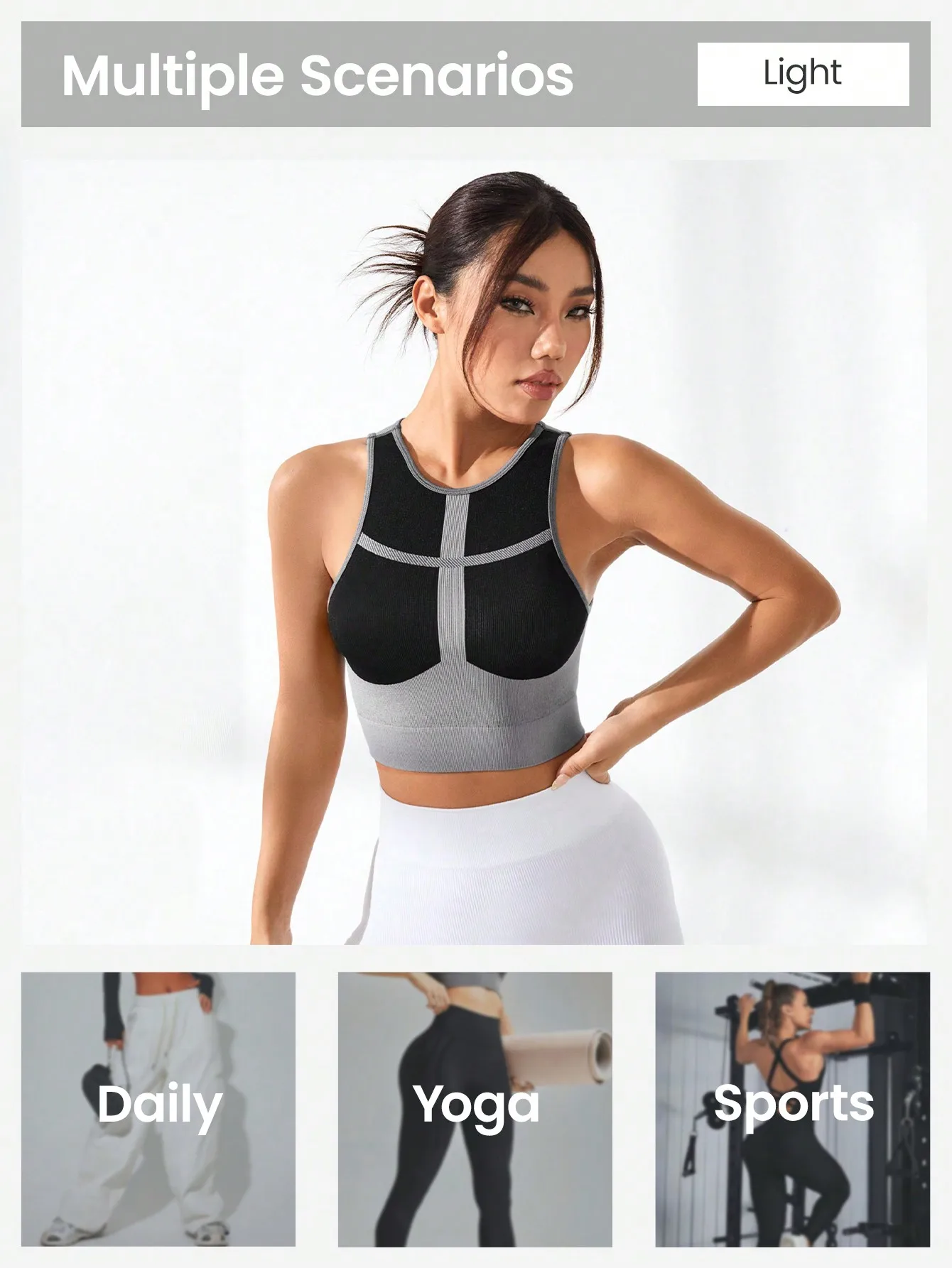 Damski top sportowy z blokami  – Tank Top Ribbed recenzja i cena