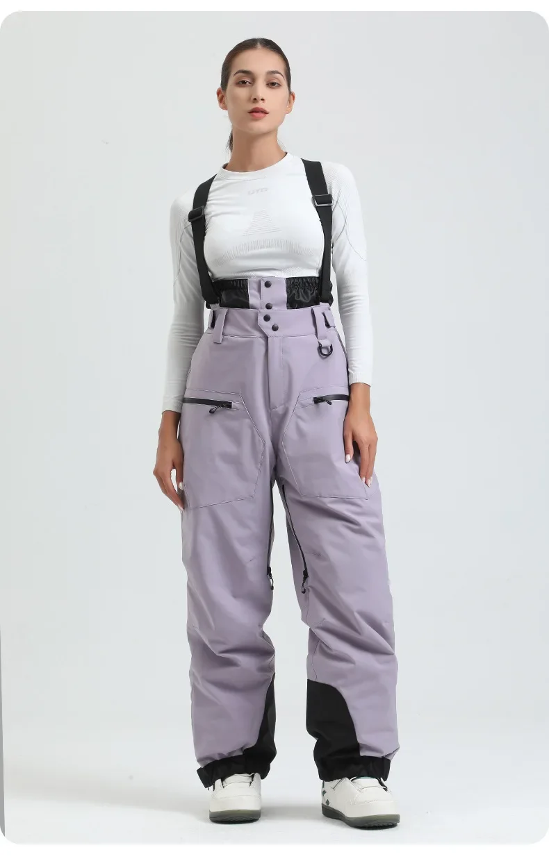Neue Ski Hose Solide Schnee Frauen Winddicht Wasserdichte Schnee Hosen Warme Atmungsaktive Verdickte Winter Outdoor Snowboard Hosen – Detail 11