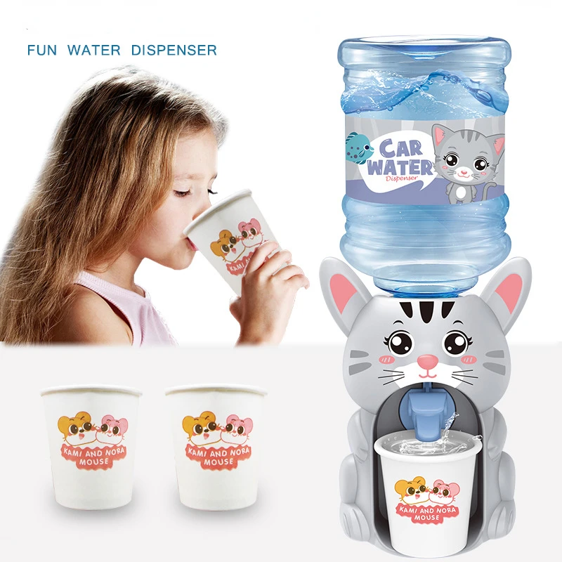 Cartoon Kinder Dual Wassersp ender Spielzeug mit niedlichen Tassen Wassers aft Milch Trinkbrunnen Simulation lebensechte Küche Spielzeug