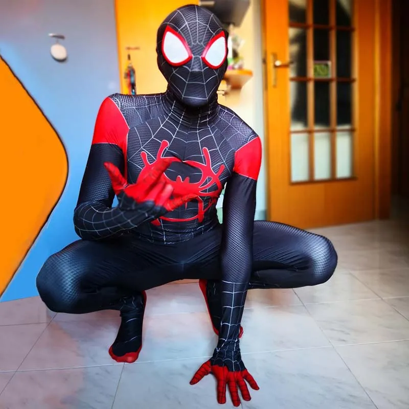 Spider Man Cosplay Costume para adultos e crianças, Pantera Negra, Homem de Ferro, Aranha Gwen, Macacão Zentai, Halloween Bodysuit