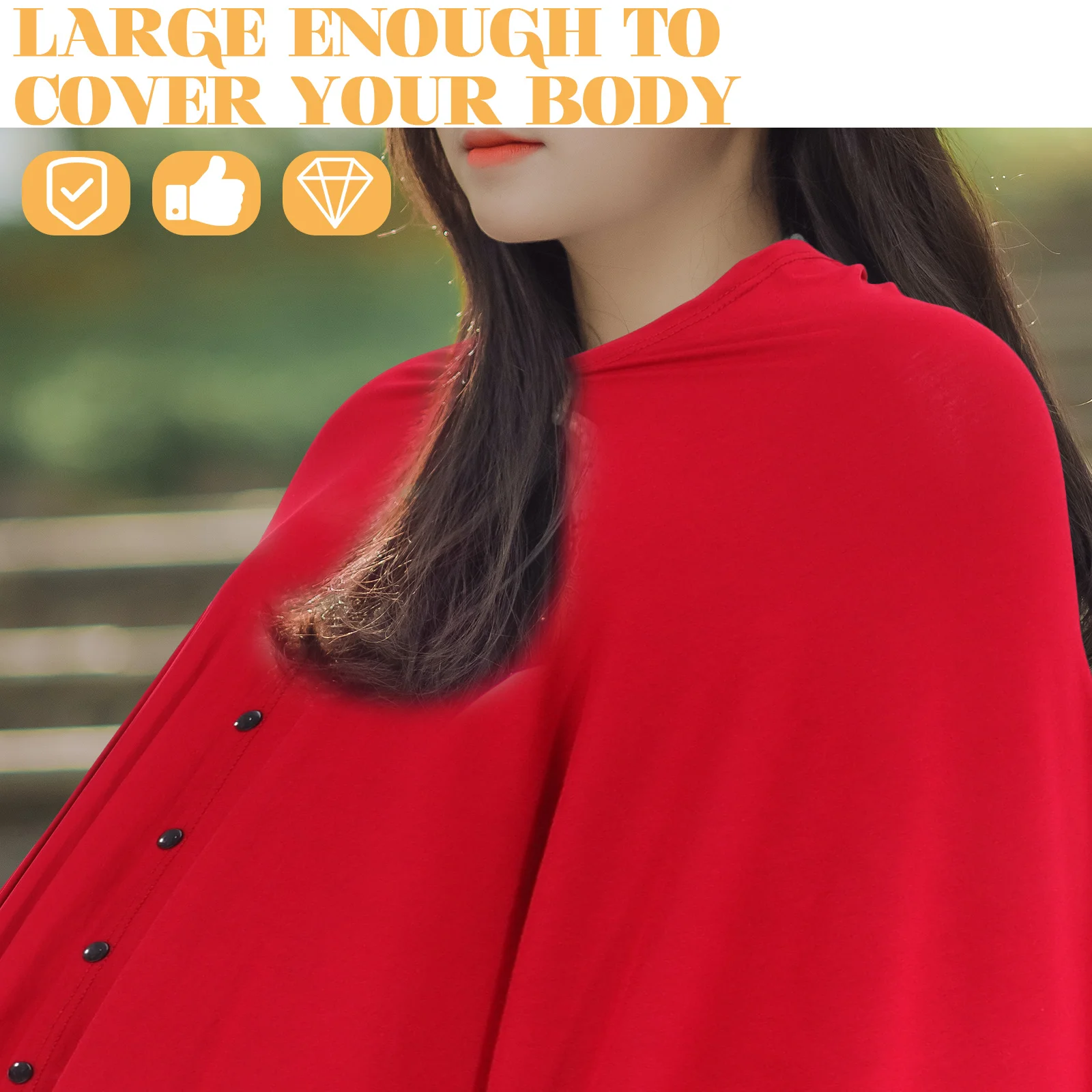 Couverture d'allaitement châle d'allaitement femmes Poncho d'allaitement écharpe alimentation confidentialité coton réutilisable boutons réglables grande taille