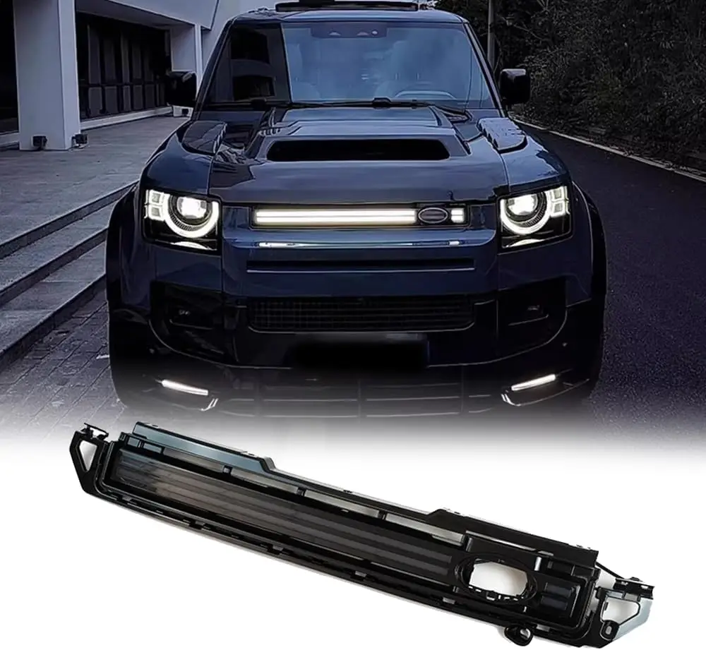 

1 комплект, решетка света для Land Rover Defender 90 110 130 2020-2023, передняя решетка, лампы DRL, аксессуары