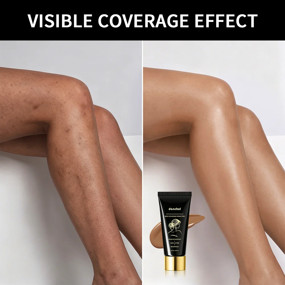 100ml Leg & Body Coverage Perfector Leg Makeup Long Lasting Waterproof Anti Transfer Concealer Even Skin Tone Wheat Tan Brown