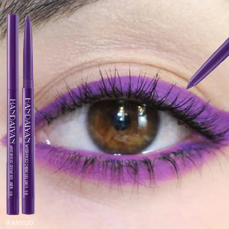 매트 컬러 풀 한 아이 라이너 펜 20 색 아이 라이너 젤 연필 오래 지속되는 아이 섀도우 펜 핑크 블랙 아이 챠밍 메이크업 화장품