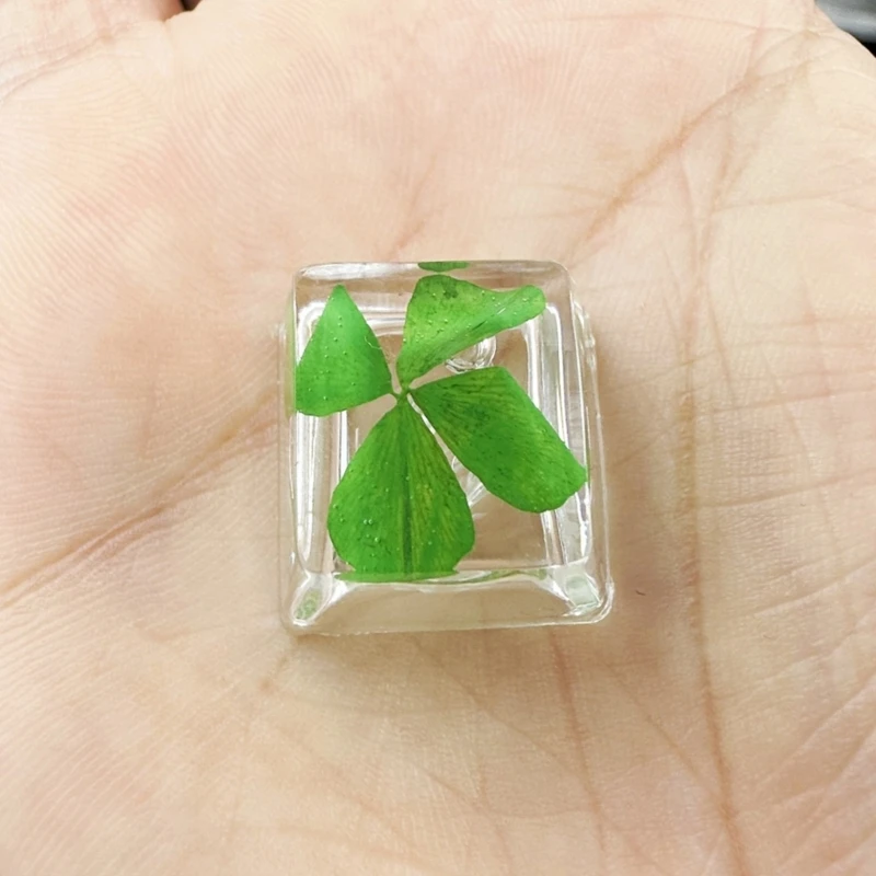 Transparency Clovers Resin Keycap for Mechanical Keyboards Customs Backlits