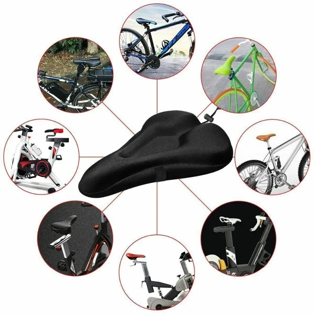 3D Sponge Soft Thickened Bicycle Seat Breathable Bicycle Saddle Seat Cover Mountain Bike Cycling Pad Cushion